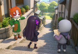 往下走のイラスト