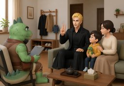 你家有几口人？のイラスト