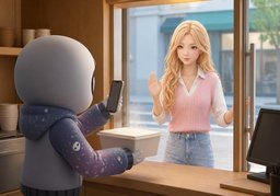 取餐人是〜のイラスト