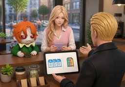 分开结账のイラスト