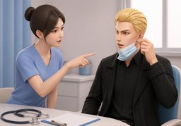 可以暂时摘下〜吗？のイラスト