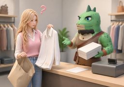 退货需要〜吗？のイラスト