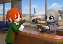 靠窗のイラスト