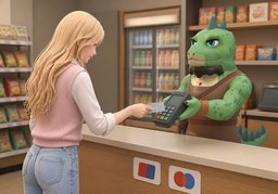 可以用〜付款吗？のイラスト