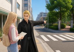 右拐のイラスト
