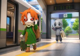 到了给我打个电话のイラスト