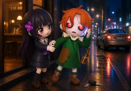 晚上〜不安全のイラスト