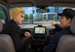 过第〜个路口就到了のイラスト