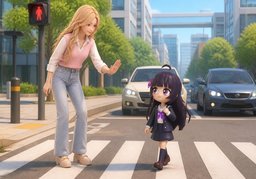 过马路小心のイラスト