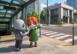 在第〜个路口右转のイラスト