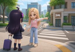 过〜条街就到了のイラスト