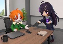 我能借用一下你的手机吗？のイラスト