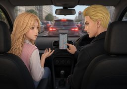 堵车吗？のイラスト