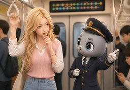 这趟车到〜吗？のイラスト