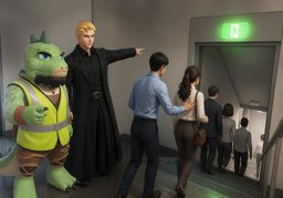 〜时怎么疏散？のイラスト