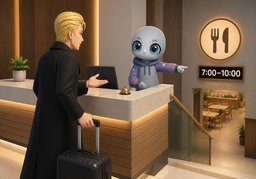 早餐包含在〜吗？のイラスト