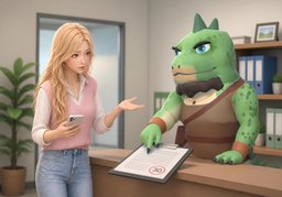 押金〜退还？のイラスト