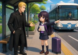 这班车到〜吗？のイラスト