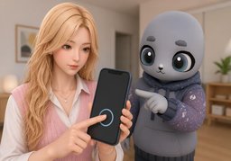〜怎么按？のイラスト