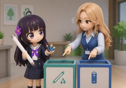 可以把〜和〜一起扔吗？のイラスト