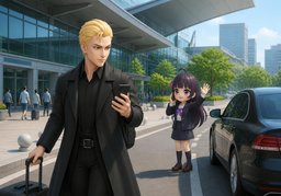 到达时请打电话のイラスト