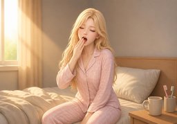하품のイラスト