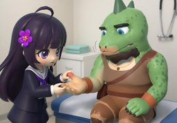 有红肿のイラスト