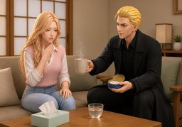 喉咙痛のイラスト