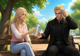 多喝水のイラスト