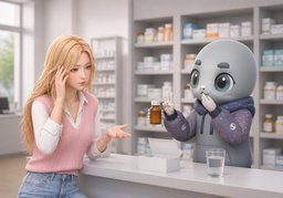 药怎么吃？のイラスト