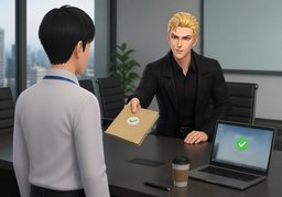 审核通过了吗？のイラスト