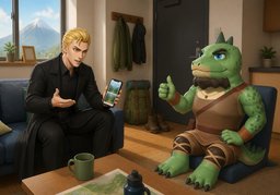 支持〜吗？のイラスト