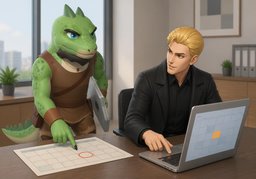 请安排在〜开会のイラスト
