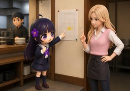 能请〜代班吗？のイラスト