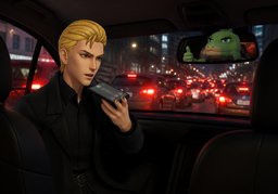 我堵车了のイラスト