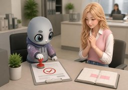 请审批〜のイラスト