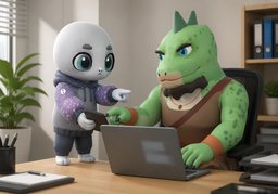 能把〜转给〜吗？のイラスト