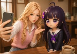 笑一个のイラスト