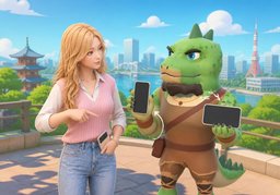 拍个〜のイラスト