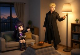 调亮一点のイラスト