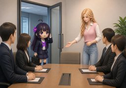 抱歉我迟到了のイラスト