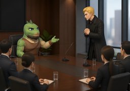 谁先发言？のイラスト