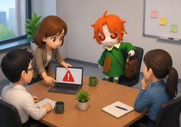 谁〜跟进？のイラスト