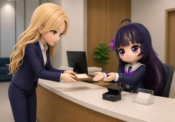 我可以把名片放〜吗？のイラスト
