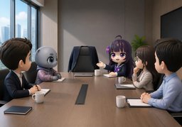 〜会迟到のイラスト