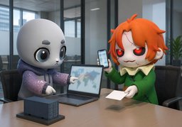 我来牵线搭桥のイラスト