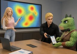 图中红色表示〜のイラスト