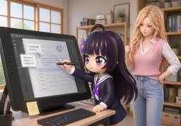 左上角为〜のイラスト