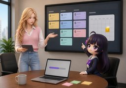 中间里程碑是〜吗？のイラスト