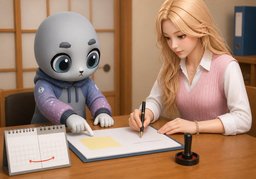续约条款是〜吗？のイラスト